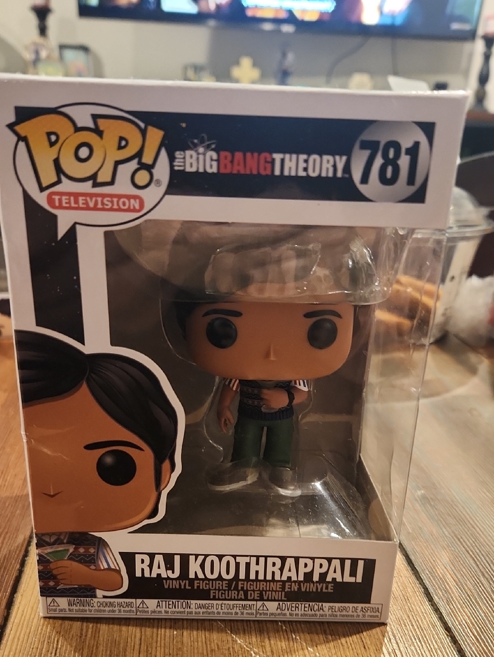 Funko Raj Koothrappali Vinyl Figure with Green Pants and Tan Skin